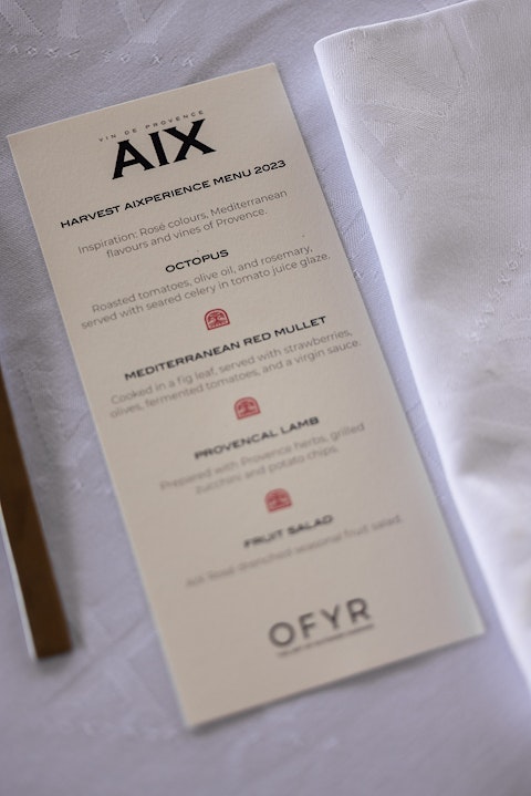 AIX Rosé OFYR Red Mulet 2 Ingredients